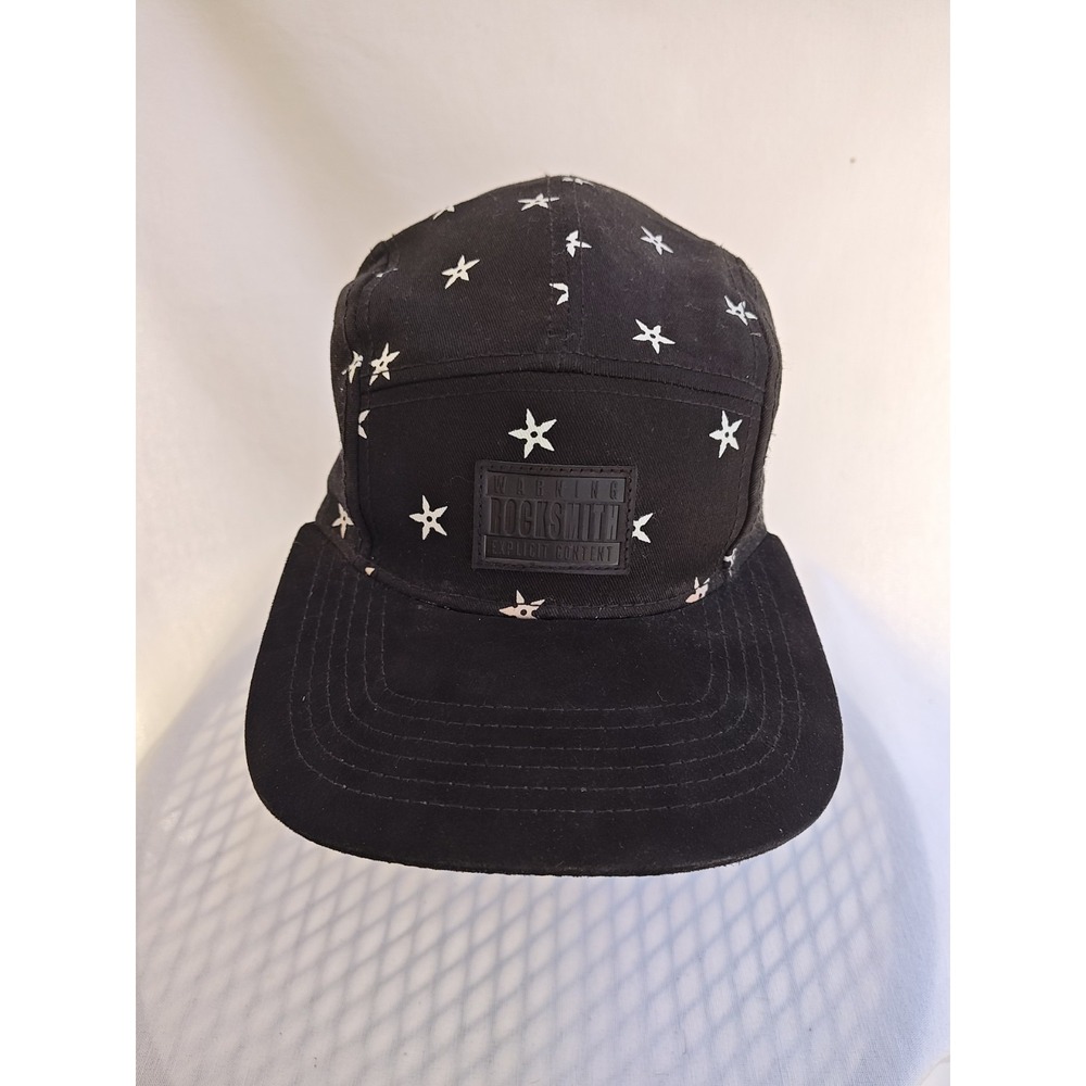 Rock Smith men's 100% authentic adjustable Black one size strapback cap‎ 5 Panel